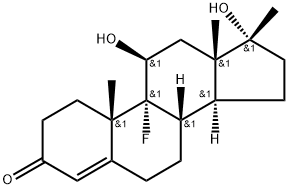 Androst-4-en-3-one, 9-fluoro-11,17-dihydroxy-17-methyl-, (11β,17α)- (9CI) Structure