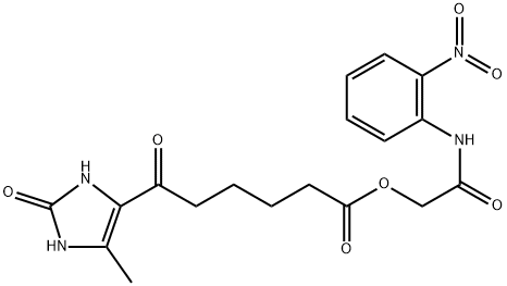 2-[(2-Nitrophenyl)amino]-2-oxoethyl 2,3-dihydro-5-methyl-ε,2-dioxo-1H-imidazole-4-hexanoate Structure