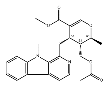Alstonidine acetate 化学構造式