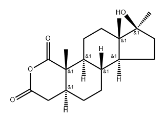 (4aS,4bS,6aS,7S,9aS,9bS,11aS)-7-Hydroxy-4a,6a,7-trimethyltetradecahydroindeno[4,5-h]isochromene-2,4-dione 结构式