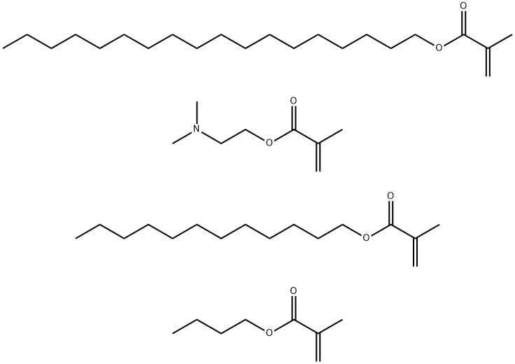 2-Propenoic acid, 2-methyl-, butyl ester, polymer with 2-(dimethylamino)ethyl 2-methyl-2-propenoate, dodecyl 2-methyl-2-propenoate and octadecyl 2-methyl-2-propenoate Struktur