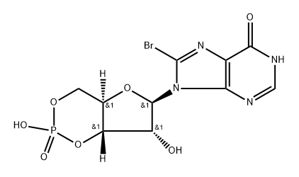8-BROMOINOSINE 3':5'-CYCLICMONOPHOSPHATE  FREE ACID 结构式