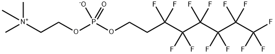 Ethanaminium, 2-[[hydroxy[(3,3,4,4,5,5,6,6,7,7,8,8,8-tridecafluorooctyl)oxy]phosphinyl]oxy]-N,N,N-trimethyl-, inner salt Struktur