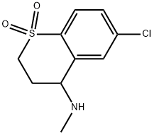 6-chloro-4-(methylamino)thiochromane 1,1-dioxide,31437-40-8,结构式