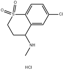 6-chloro-4-(methylamino)thiochromane 1,1-dioxide hydrochloride 化学構造式