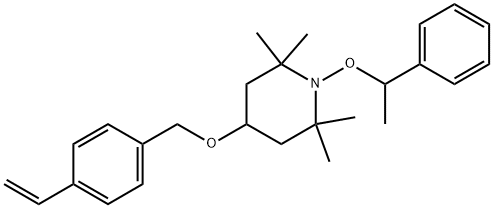 4-[(4-Ethenylphenyl)methoxy]-2,2,6,6-tetramethyl-1-(1-phenylethoxy)piperidine|4-[(4-乙烯基苯基)甲氧基]-2,2,6,6-四甲基-1-(1-苯基乙氧基)哌啶