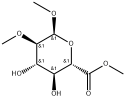 Methyl 2-O-methyl-α-D-glucopyranosiduronic acid methyl ester Structure