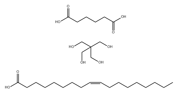 己二酸、2,2-双(羟甲基)-1,3-丙二醇、顺十八碳烯-9-酸的聚合物 结构式