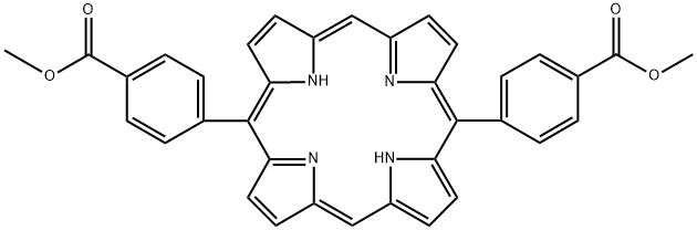 Benzoicacid,4,4'-(21H,23H-porphine-5,15-diyl)bis-,1,1'-dimethylester Structure