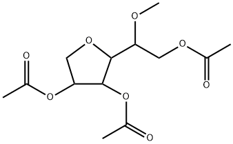 D-Galactitol, 3,6-anhydro-2-O-methyl-, triacetate Struktur