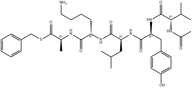 Ac-Val-Tyr-Leu-Lys-Ala-SBzl Structure