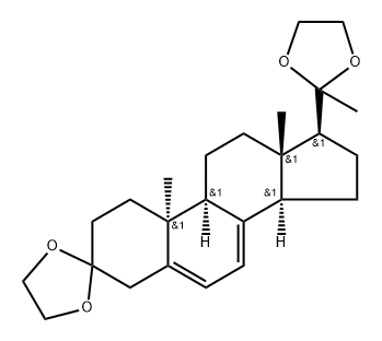 10α-Pregna-5,7-diene-3,20-dione, cyclic bis(ethylene acetal) (8CI)