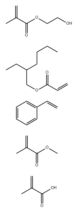 2-甲基-2-丙烯酸-2-羟乙酯和2-甲基-2-丙烯酸甲酯的聚合物 结构式