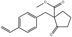 1-[(4-乙烯基苯基)甲基]-2-氧亚基环戊烷羧酸甲酯, 322475-66-1, 结构式