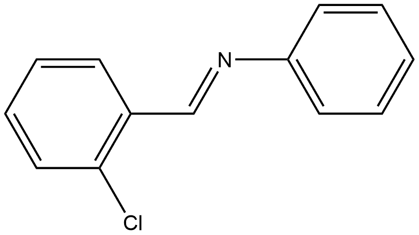 Benzenamine, N-[(2-chlorophenyl)methylene]-, [N(E)]- Structure