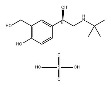 (-)-Albuterol sulfate (1:1) 化学構造式