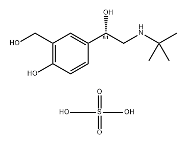 (+)-Albuterol sulfate (1:1) 化学構造式