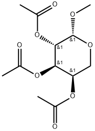 β-D-Arabinopyranoside, methyl, 2,3,4-triacetate 结构式