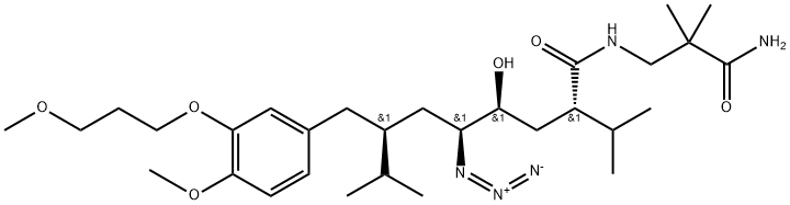 324763-47-5 (2S,4S,5S,7S)-N-(3-AMINO-2,2-DIMETHYL-3-OXOPROPYL)-5-AZIDO-4-HYDROXY-2-ISOPROPYL-7-(4-METHOXY-3-(3-METHOXYPROPOXY)BENZYL)-8-METHYLNONANAMIDE