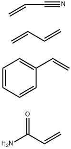 2-Propenamide, polymer with 1,3-butadiene, ethenylbenzene and 2-propenenitrile Struktur