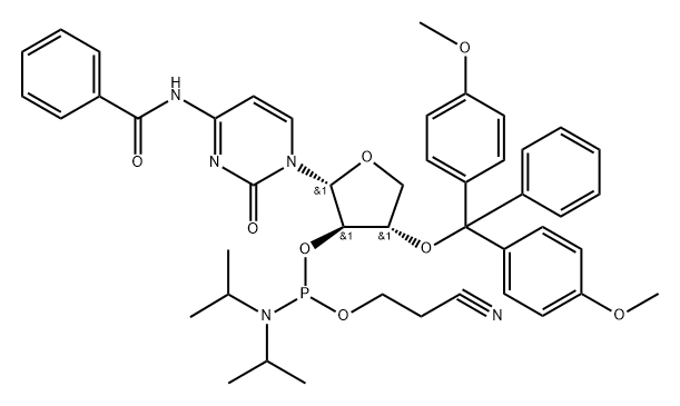 DMTr-TNA-C(Bz)-amidite Structure