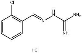 Hydrazinecarboximidamide, 2-[(2-chlorophenyl)methylene]-, hydrochloride (1:1),32597-86-7,结构式
