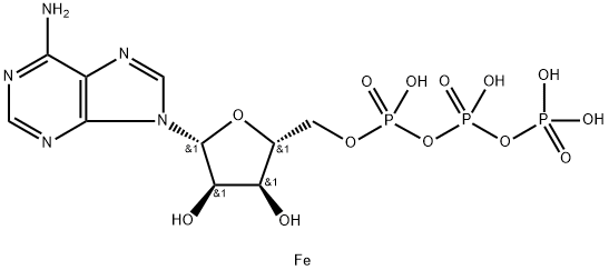 Adenosine 5'-(tetrahydrogen triphosphate), iron(3+) salt (1:1) Structure