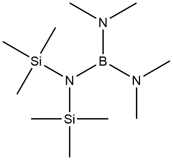 Boric acid, N,N,N',N'-tetramethyl-N'',N''-bis(trimethylsilyl)- Struktur