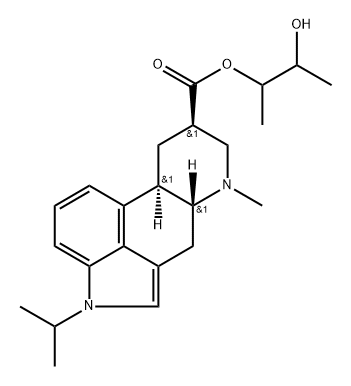 Ergoline-8-carboxylic acid, 6-methyl-1-(1-methylethyl)-, 2-hydroxy-1-methylpropyl ester, (8β)- (9CI) Structure