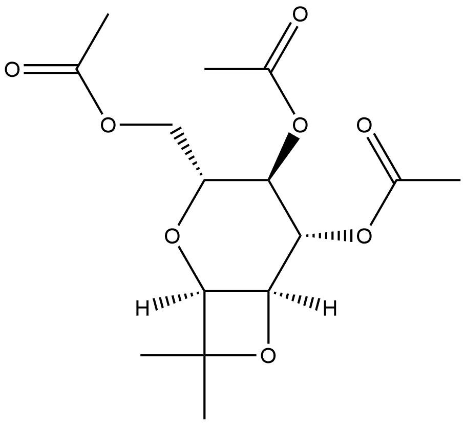 D-glycero-L-gulo-Octitol, 2,6:5,7-dianhydro-8-deoxy-7-C-methyl-, triacetate (9CI) Struktur