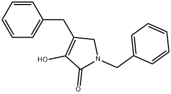 1,5-Dihydro-3-hydroxy-1,4-bis(phenylmethyl)-2H-pyrrol-2-one 结构式