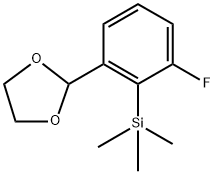 (2-(1,3-dioxolan-2-yl)-6-fluorophenyl)trimethylsilane Structure
