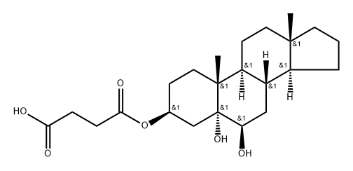 Androstane-3,5,6-triol,3-(hydrogen butanedioate),(3,5,6)-(9CI) Structure