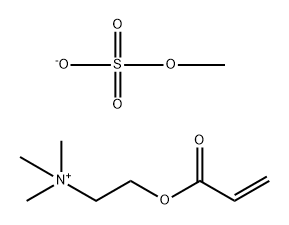 [N,N,N-三甲基-2-[(1-氧代-2-丙烯基)氧化]乙铵]硫酸甲酯的均聚物 结构式