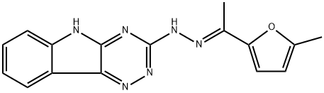 3-(2-(1-(5-甲基呋喃-2-基)亚乙基)肼基)-5H-[1,2,4]三嗪并[5,6-B]吲哚,331261-91-7,结构式