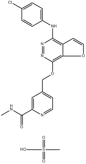 Telatinib mesylate, 332013-26-0, 结构式