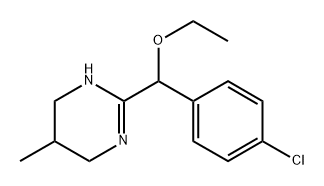 3,4,5,6-テトラヒドロ-2-(4-クロロ-α-エトキシベンジル)-5-メチルピリミジン 化学構造式