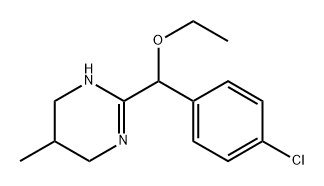 3,4,5,6-Tetrahydro-2-(4-chloro-α-ethoxybenzyl)-5-methylpyrimidine 结构式