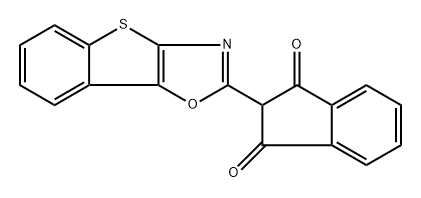 2-([1]benzothiolo[2,3-d][1,3]oxazol-2-yl)indene-1,3-dione 化学構造式