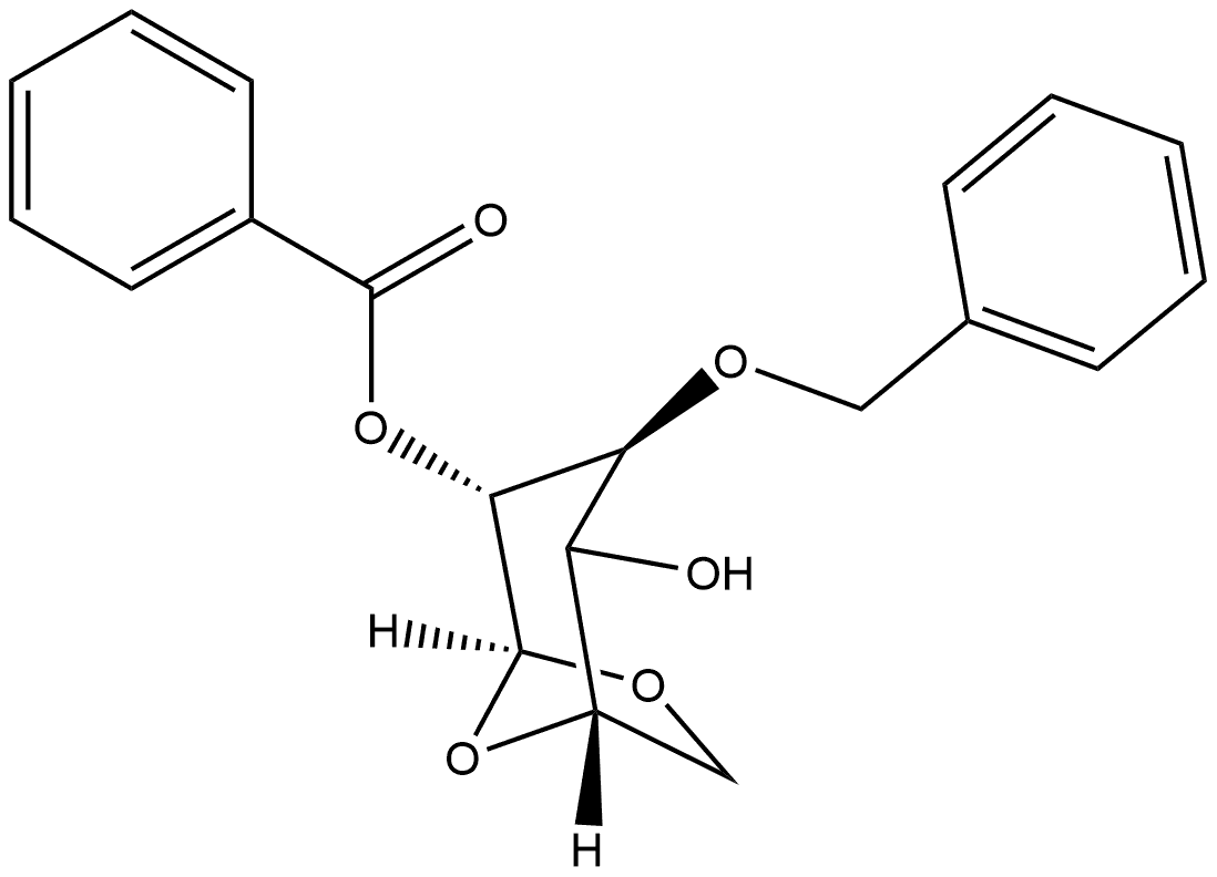 β-L-Idopyranose, 1,6-anhydro-3-O-(phenylmethyl)-, 2-benzoate,334834-19-4,结构式