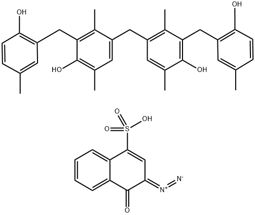 1-Naphthalenesulfonic acid, 3-diazo-3,4-dihydro-4-oxo-, ester with 4,4'-methylenebis[2-[(2-hydroxy-5-methylphenyl)methyl]-3,6-dimethylphenol] 结构式