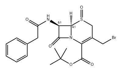 tert-butyl (5S,6R,7R)-3-bromomethyl-5,8-dioxo-7-(2-(2-phenylacetamido)-5-thia-1-azabicyclo[4.2.0] oct-2-ene-2-carboxylate,33610-13-8,结构式