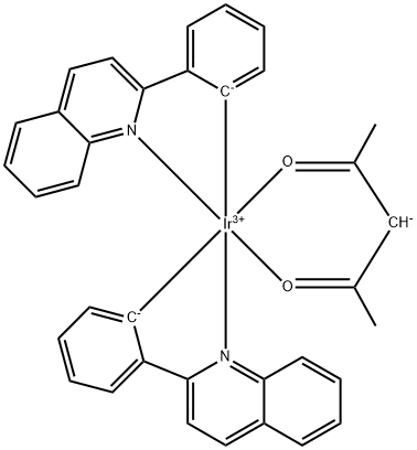 乙酰乙酸双(2-苯基喹啉)铱, 337526-95-1, 结构式