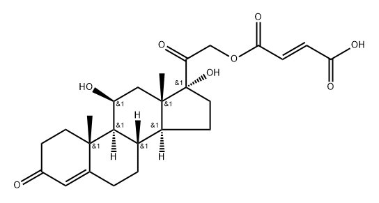 Pregn-4-ene-3,20-dione, 21-[(3-carboxy-1-oxo-2-propenyl)oxy]-11,17-dihydroxy-, [11β,21(E)]- (9CI) 化学構造式