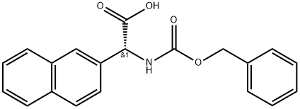 2-Naphthaleneacetic acid, α-[[(phenylmethoxy)carbonyl]amino]-, (αR)- Structure