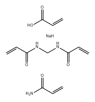 SODIUM ACRYLATE-ACRYLAMIDE-N,N''-METHYLENEBIS(ACRYLAMIDE) POLYMER,33882-67-6,结构式