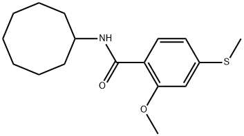 N-Cyclooctyl-2-methoxy-4-(methylthio)benzamide Structure