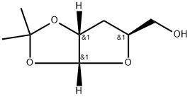 3-deoxy-1,2-O-isopropylidene-α-D-ribofuranose Struktur