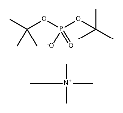 Methanaminium, N,N,N-trimethyl-, bis(1,1-dimethylethyl) phosphate (1:1) 化学構造式
