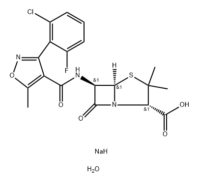 氟氯西林钠,34214-51-2,结构式